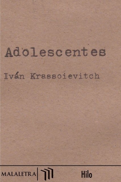 Ivan Krassoievitch - Adolescentes, E-bok