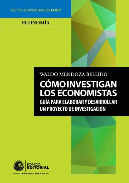 Waldo Mendoza - Cómo investigan los economistas, E-bok