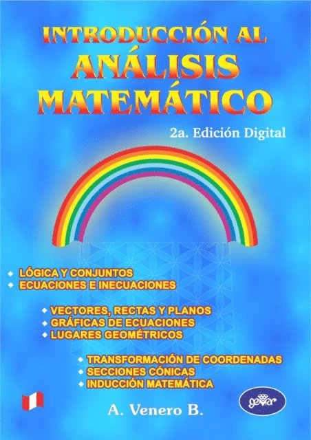 INTRODUCCIÓN AL ANÁLISIS MATEMÁTICO (2a Edición)