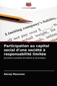 Participation au capital social d'une socit  responsabilit limite