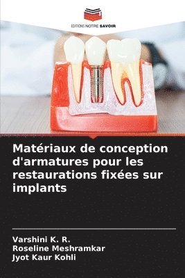 Varshini K R, Roseline Meshramkar, Jyot Kaur Kohli - Matériaux de conception d'armatures pour les restaurations fixées sur implants, Häftad. Tillgänglighet: Lägg i varukorg