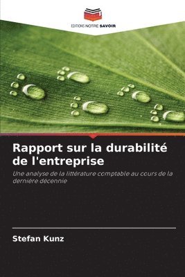 Stefan Kunz - Rapport sur la durabilité de l'entreprise, Häftad