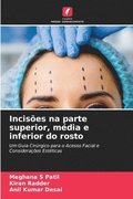 Incis�es na parte superior, m�dia e inferior do rosto
