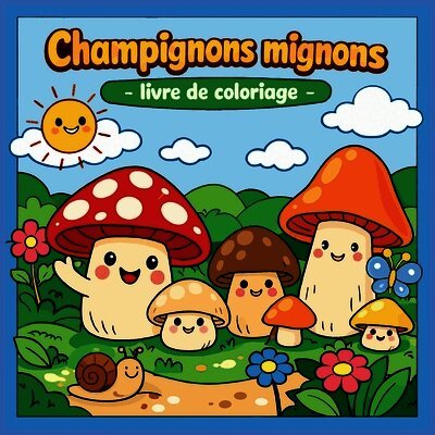 CHAMPIGNONS MIGNONS - Livre de Coloriage