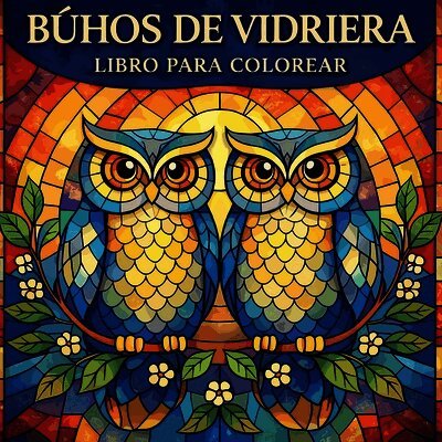 Búhos de Vidriera - Libro para Colorear