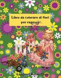 Libro da colorare con fiori per ragazze
