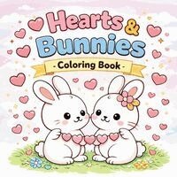 Hearts and Bunnies - Coloring Book