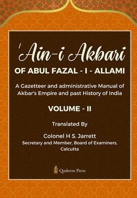 Colonel H S Jarrett, Qadeem Press - 'Ain - I - Akbari Of Abul Fazal - I - Allami [Vol 2], Häftad. Tillgänglighet: Lägg i varukorg
