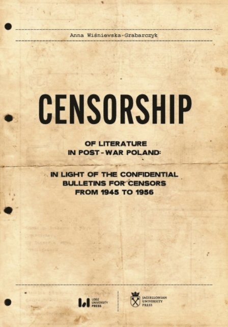 Anna Wisniewska-Grabarczyk - Censorship of Literature in Post-War Poland, E-bok