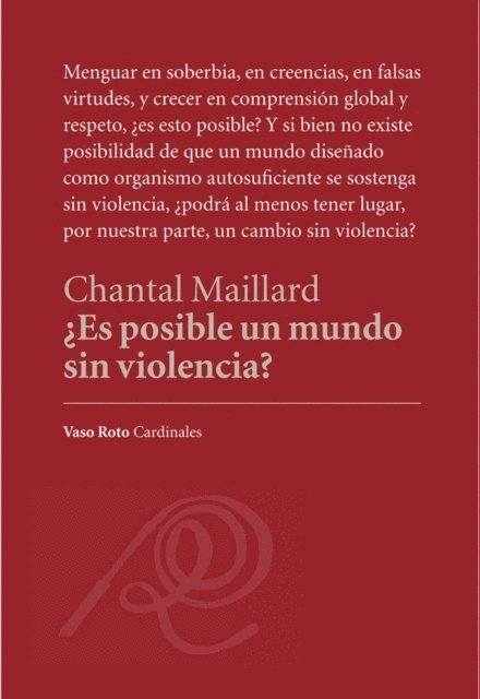 Chantal Maillard - ¿Es posible un mundo sin violencia?, E-bok