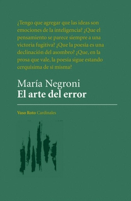 Maria Negroni - El arte del error, E-bok