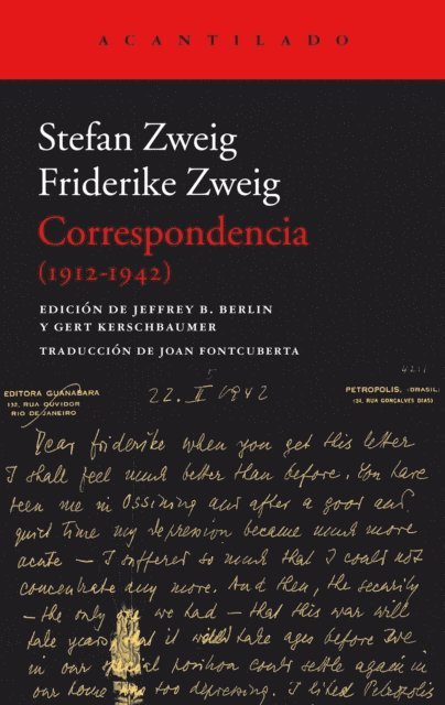 Friderike Zweig, Stefan Zweig, Gert Kerschbaumer, Jeffrey B. Berlin - Correspondencia (1912-1942), E-bok