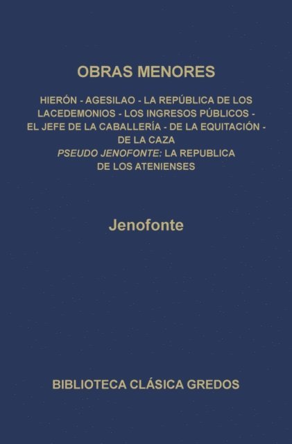 Pseudo Jenofonte, Jenofonte - Obras menores. La república de los Atenienses., E-bok