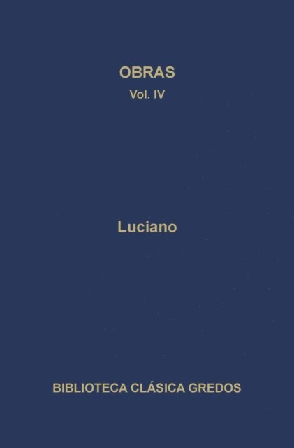 Luciano - Obras IV, E-bok. Tillgänglighet: Lägg i varukorg