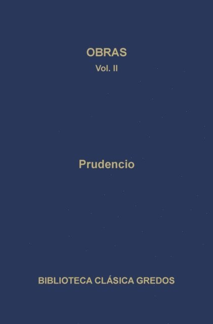 Prudencio - Obras II, E-bok