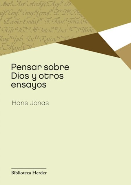 Hans Jonas - Pensar sobre Dios y otros ensayos, E-bok