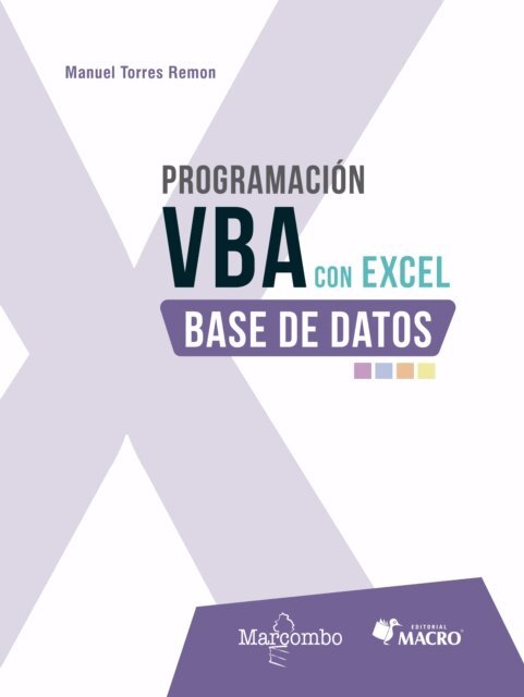 Manuel Torres Remon - Programación VBA con Excel: base de datos, E-bok. Tillgänglighet: Lägg i varukorg