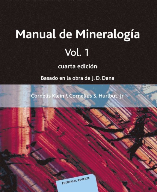 Cornelius S. Jr Hurlburt, Cornelis Klein - Manual de mineralogía. Volumen 1, E-bok