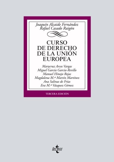 Eva Maria Vazquez Gomez, Ana Salinas de Frias, Magdalena Mª Martin Martinez, Manuel Hinojo Rojas, Miguel Garcia Garcia-Revillo, Rafael Casado Raigon, Marycruz Arcos Vargas, Joaquin Alcaide Fernandez, Rafael Casado Raigon, Joaquin Alcaide Fernandez - Curso de Derecho de la Unión Europea, E-bok