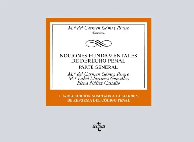 Elena Nunez Castano, Mª Isabel Martinez Gonzalez, Mª del Carmen Gomez Rivero - Nociones Fundamentales de Derecho Penal, E-bok. Tillgänglighet: Lägg i varukorg