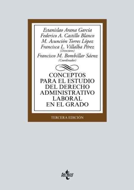 Leonor Moral Soriano, Riansares Lopez Munoz, Jesus Conde Antequera, Belen Burgos Garrido, Maria del Pilar Bensusan Martin, Francisca L. Villalba Perez, Maria Asuncion Torres Lopez, Federico A. Castillo Blanco, Estanislao Arana Garcia - Conceptos para el estudio del derecho administrativo laboral en el grado, E-bok