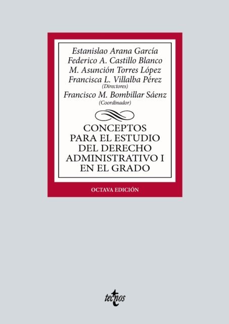 Leonardo Sanchez-Mesa Martinez, Miguel Angel Recuerda Girela, Leonor Moral Soriano, Ignacio Jimenez Soto, Maria del Pilar Bensusan Martin, Francisca L. Villalba Perez, Maria Asuncion Torres Lopez, Federico A. Castillo Blanco, Estanislao Arana Garcia - Conceptos para el estudio del Derecho administrativo I en el grado, E-bok