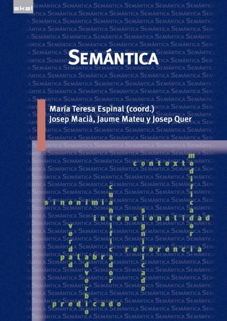Josep Quer, Jaume Mateu, Josep Macia, M. Teresa Espinal - Semántica, E-bok
