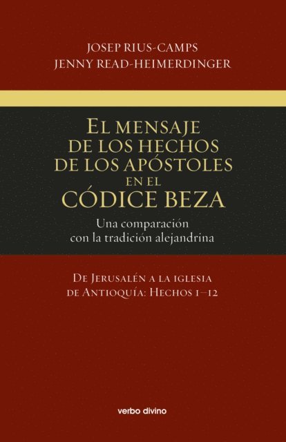 Josep Rius-camps, Jenny Read-heimerdinger - El mensaje de los Hechos de los Apóstoles en el Códice Beza, E-bok