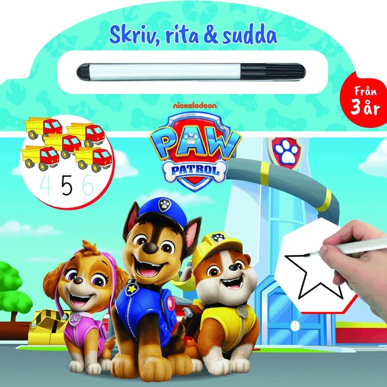 Skriv och sudda ut. Paw Patrol, Kartonnage