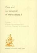 Care and conservation of manuscripts