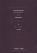 Danish Contributions to Classical Scholarship 1971-1991