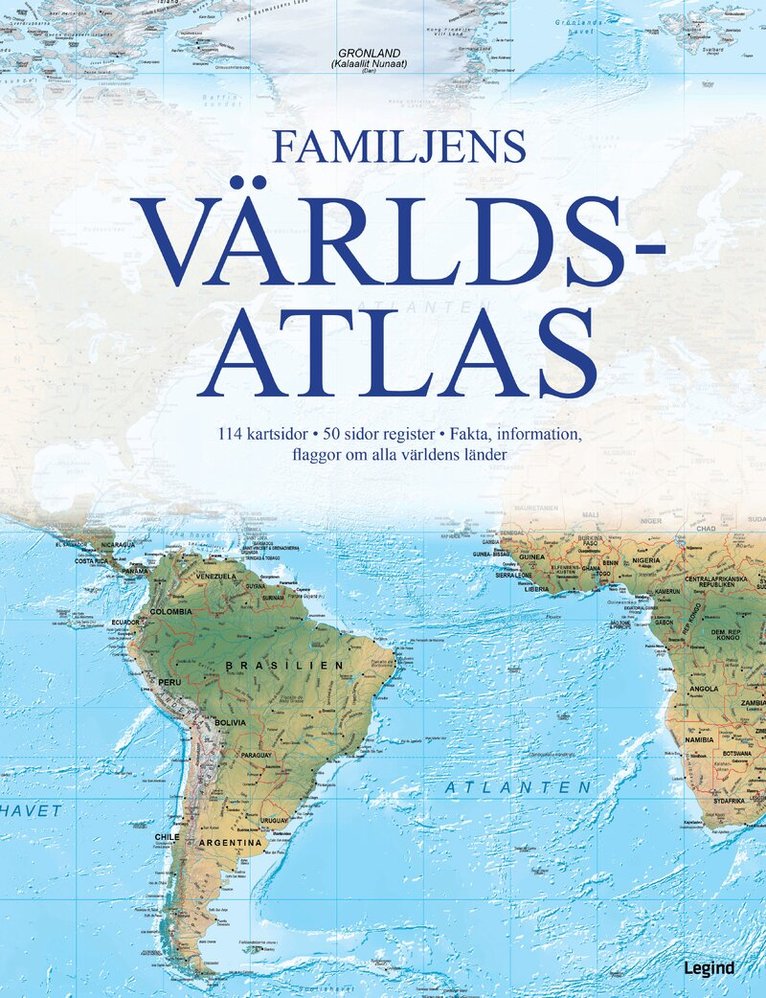 Karta - Familjens världsatlas, Inbunden