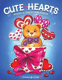 Cute Hearts. Mysig och gullig Cozy Coloring m�larbok fr�n Coloring Book Cafe