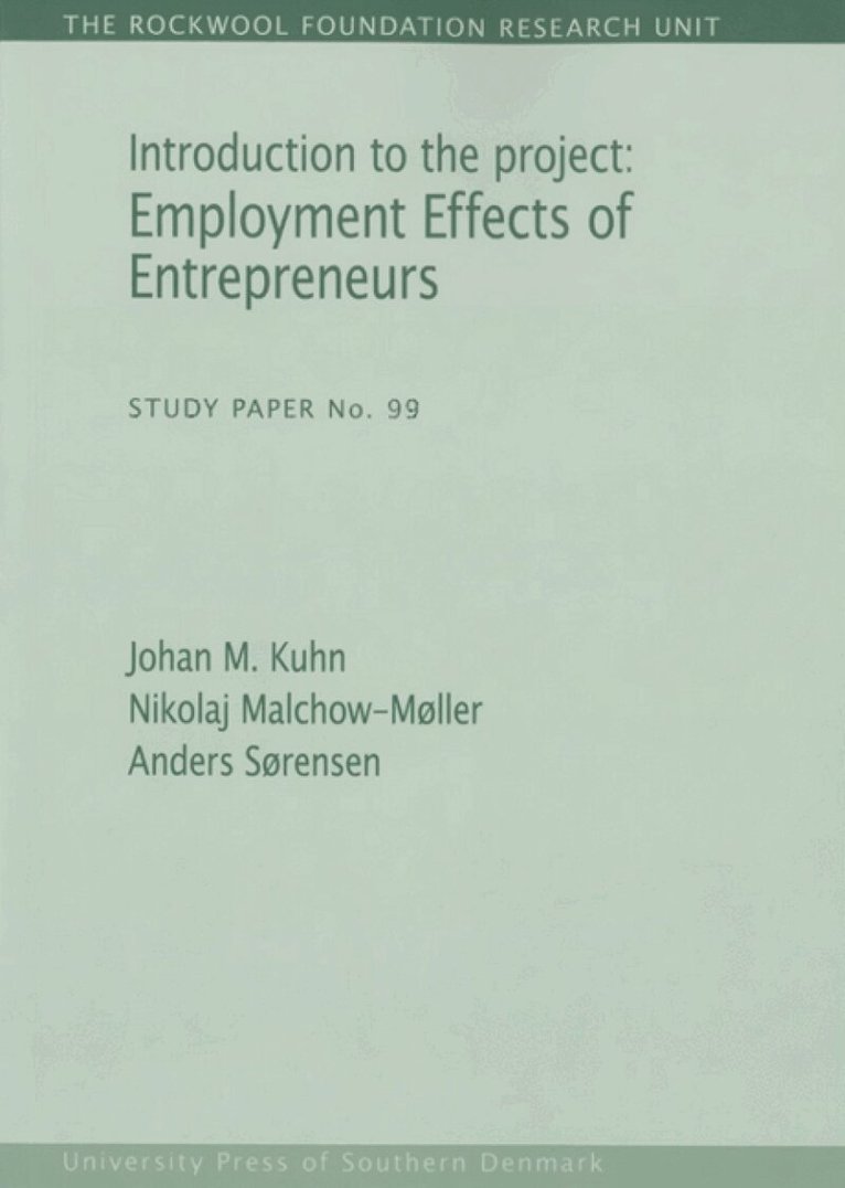Johan M Kuhn, Nikolaj Malchow-Moller, Anders Sorensen - Introduction to the Project, Häftad