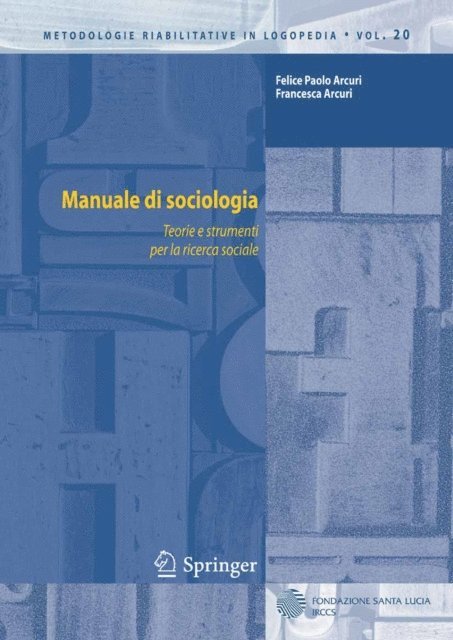 Francesca Arcuri, Felice Paolo Arcuri - Manuale di sociologia, E-bok