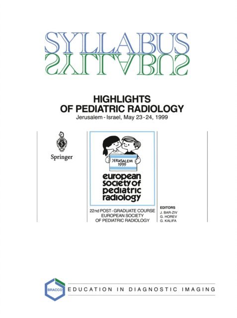 G. Kalifa, G. Horev, J. Bar-Ziv - Highlights of Pediatric Radiology, E-bok