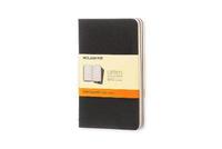 e-Bok Moleskine Cahier Pocket linjerad svart 3 pack