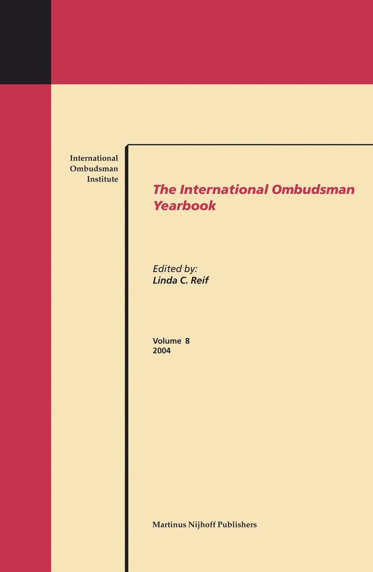 International Ombudsman Institute, Linda C. Reif - International Ombudsman Yearbook, Volume 8 (2004), Inbunden. Tillgänglighet: Lägg i varukorg