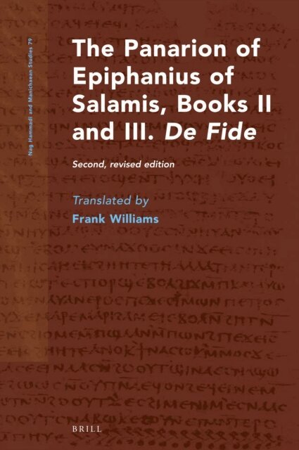Epiphanius of Salamis - Panarion of Epiphanius of Salamis, Books II and III. De Fide, E-bok
