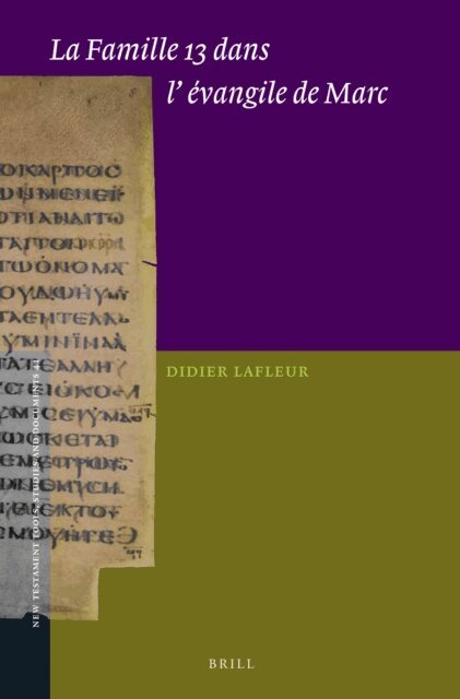 Didier Lafleur - Famille 13 dans l'evangile de Marc, E-bok