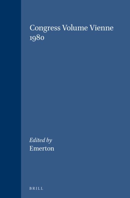 J.A. Emerton - Congress Volume Vienne 1980, E-bok