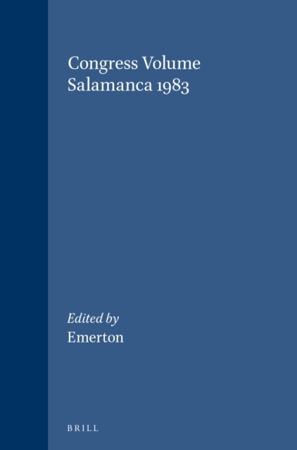 J.A. Emerton - Congress Volume Salamanca 1983, E-bok