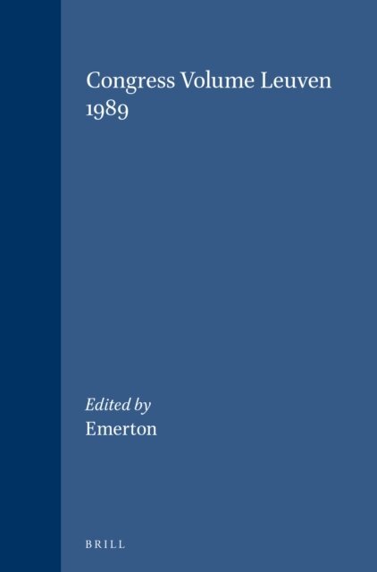 J.A. Emerton - Congress Volume Leuven 1989, E-bok