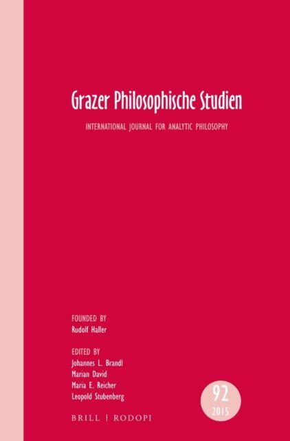 Johannes L. Brandl - Grazer Philosophische Studien, Vol 92 - 2015, E-bok