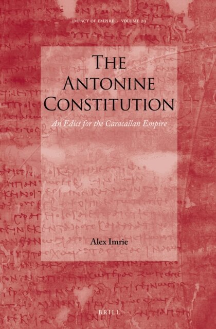 Alex Imrie - Antonine Constitution, E-bok