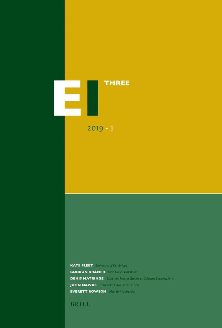 Kate Fleet, Gudrun Krämer, Denis Matringe, John Nawas, Everett Rowson - Encyclopaedia of Islam - Three 2019-1, Häftad