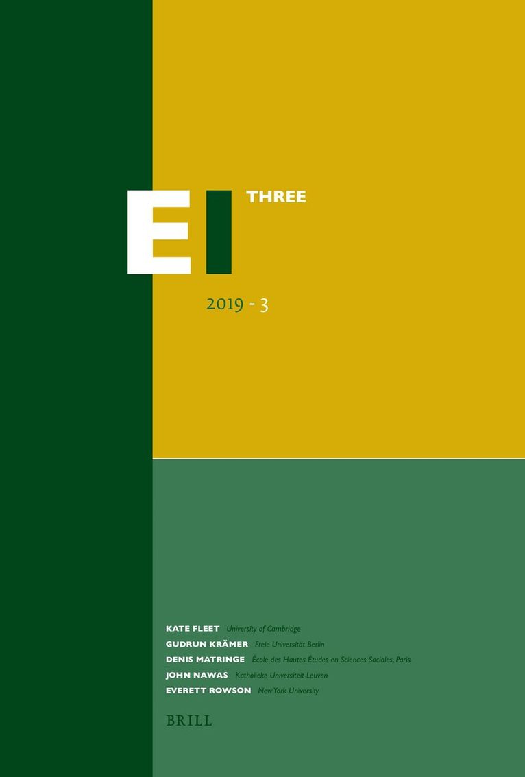 Kate Fleet, Gudrun Krämer, Denis Matringe, John Nawas, Everett Rowson - Encyclopaedia of Islam - Three 2019-3, Häftad