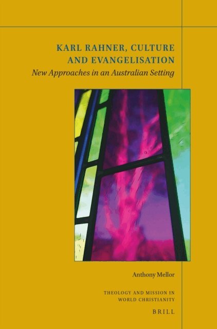 Anthony Mellor - Karl Rahner, Culture and Evangelization, E-bok