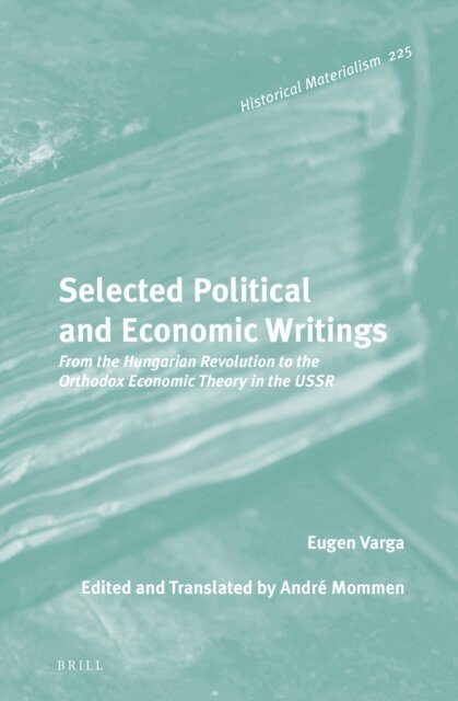 Eugen Varga - Selected Political and Economic Writings, E-bok