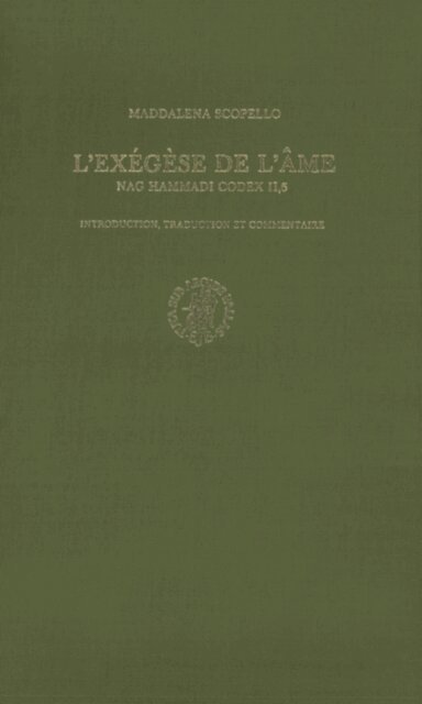 Madeleine Scopello - L'exegese de l'ame, E-bok